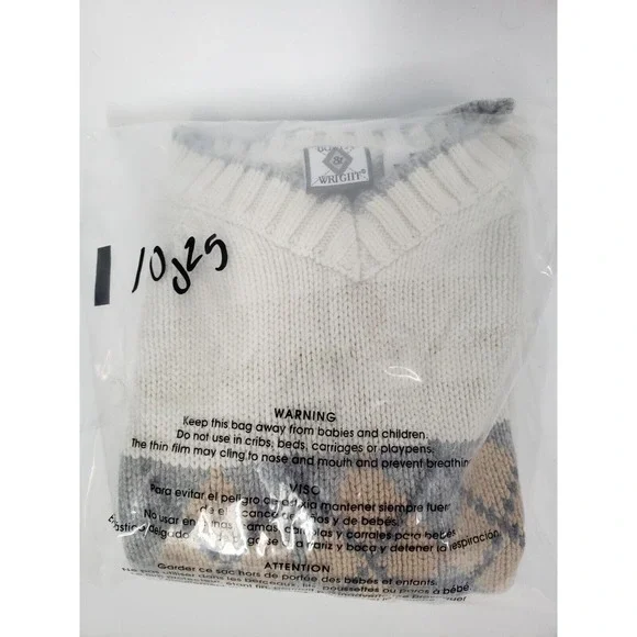 Bowen & Wright Argyle Sweater Boys Girls Size 5 - Picture 5 of 6